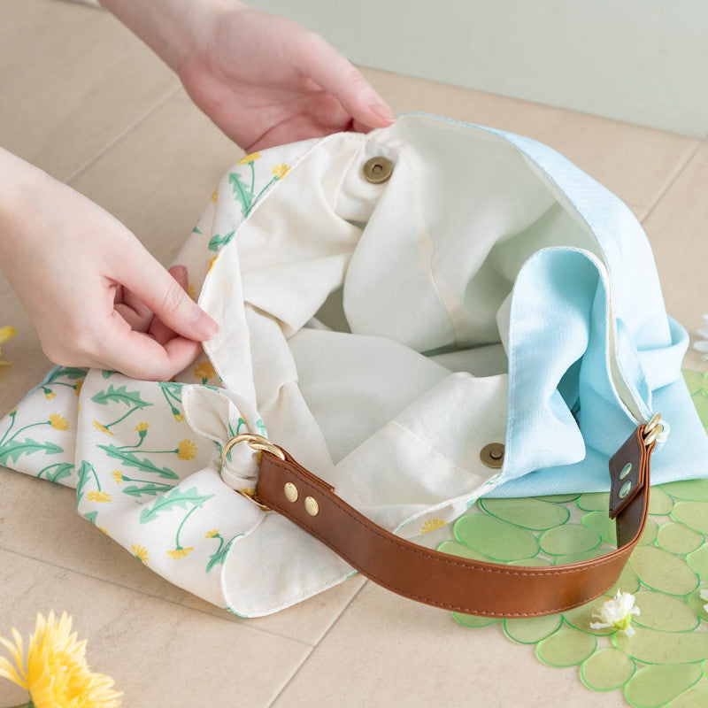 SAC AZUMA EN TISSU TOTORO AVEC BRODERIE PISSENLIT - MON VOISIN TOTORO