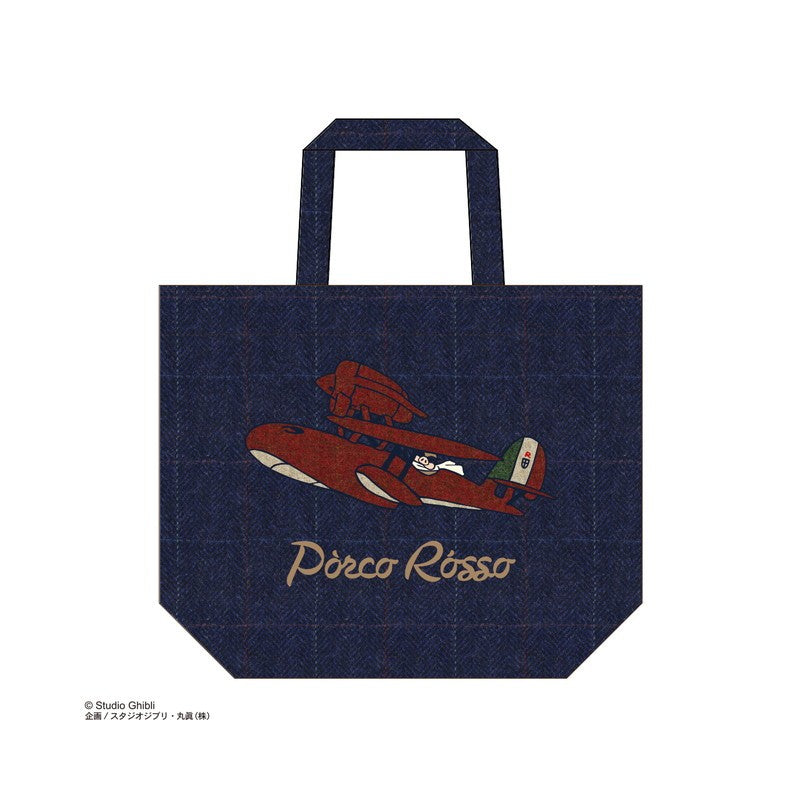 SAC EN LAINE BRODÉ HYDRAVION - PORCO ROSSO