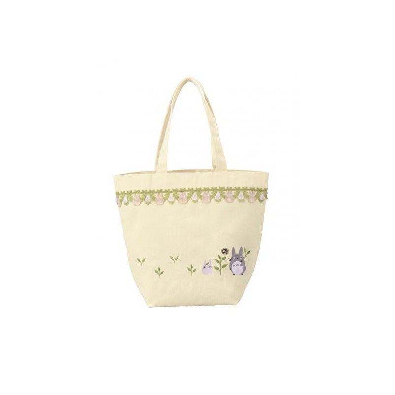 SAC TOTORO GRIS ET BLANC PRAIRIE 32 X 15 CM - MON VOISIN TOTORO