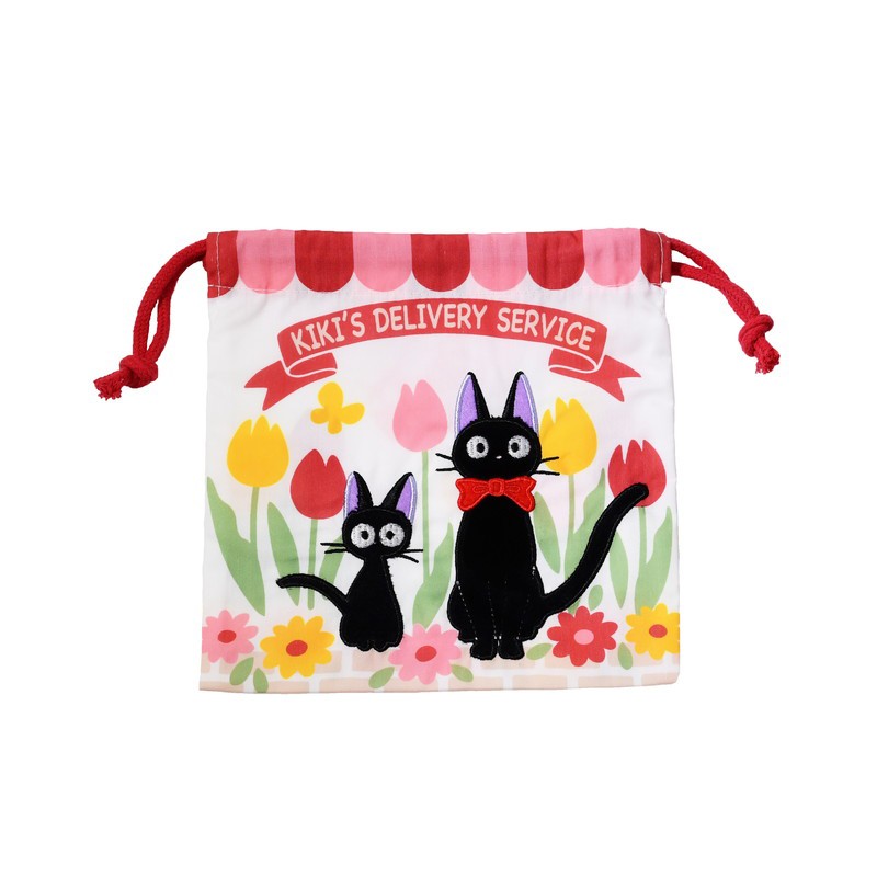 SACOCHE À CORDON JIJI ET CHATON 20 X 19 CM - KIKI LA PETITE SORCIÈRE