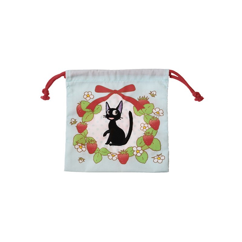 SACOCHE À CORDON JIJI FRAISES 20 X 19 CM - KIKI LA PETITE SORCIÈRE