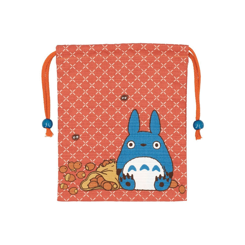 SACOCHE TISSU ORANGE TOTORO BLEU - MON VOISIN TOTORO