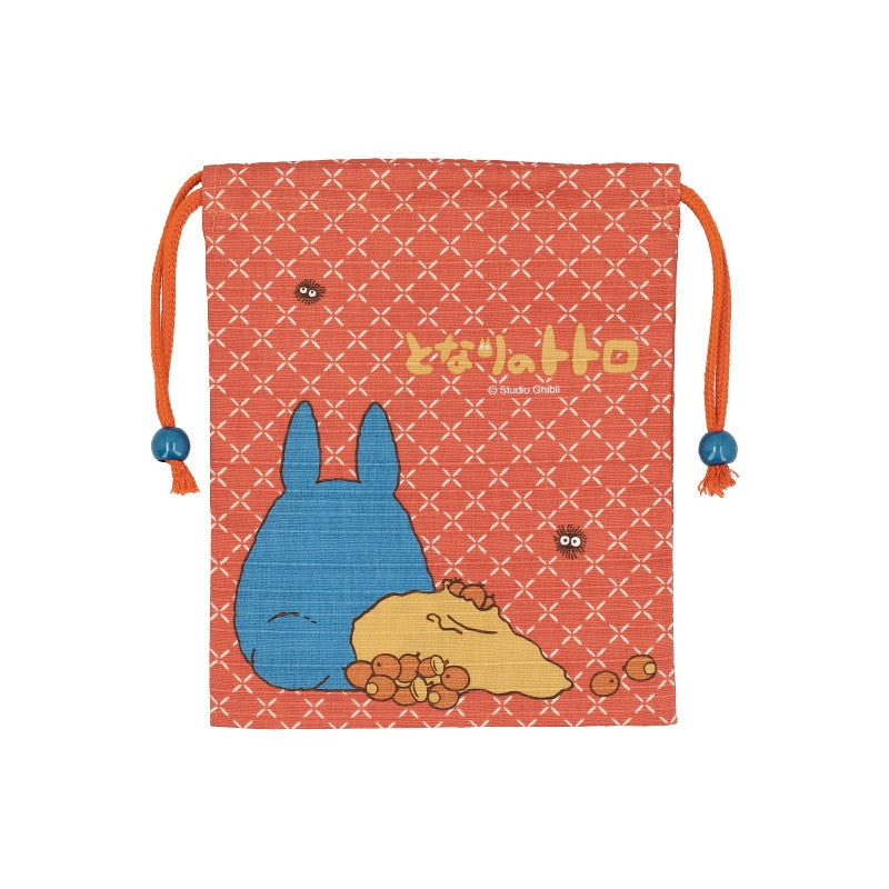 SACOCHE TISSU ORANGE TOTORO BLEU - MON VOISIN TOTORO