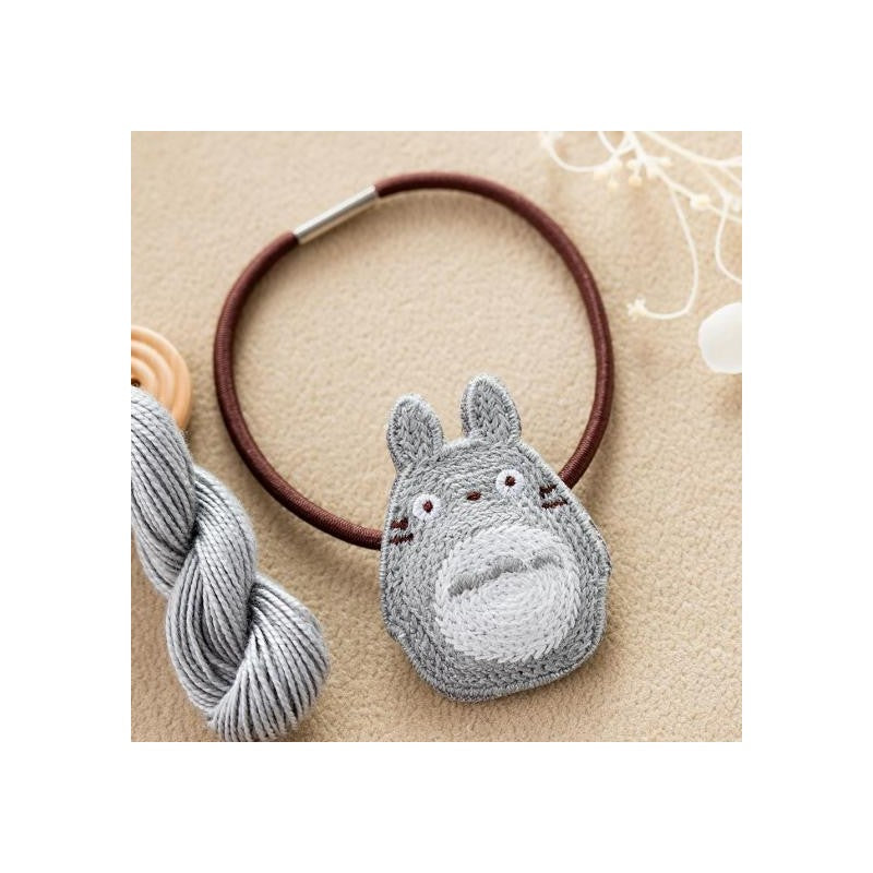 ÉLASTIQUE BRODERIE TOTORO GRIS - MON VOISIN TOTORO