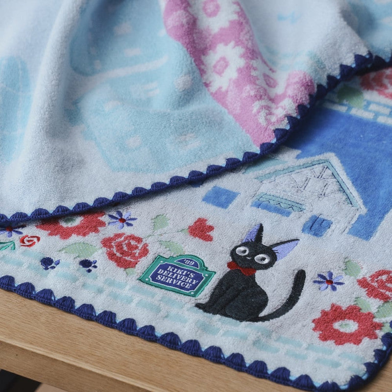 SERVIETTE EN COTON JIJI CIEL BLEU DE KORIKO 60X120CM – KIKI LA PETITE