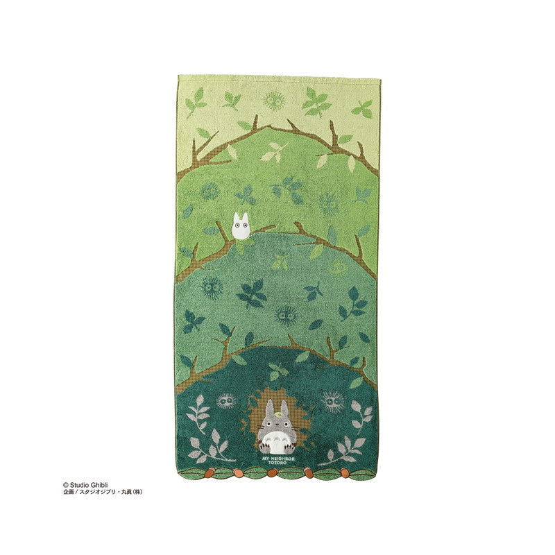 SERVIETTE EN COTON TOTORO TUNNEL DE FORÊT 60X120CM – MON VOISIN TOTOR