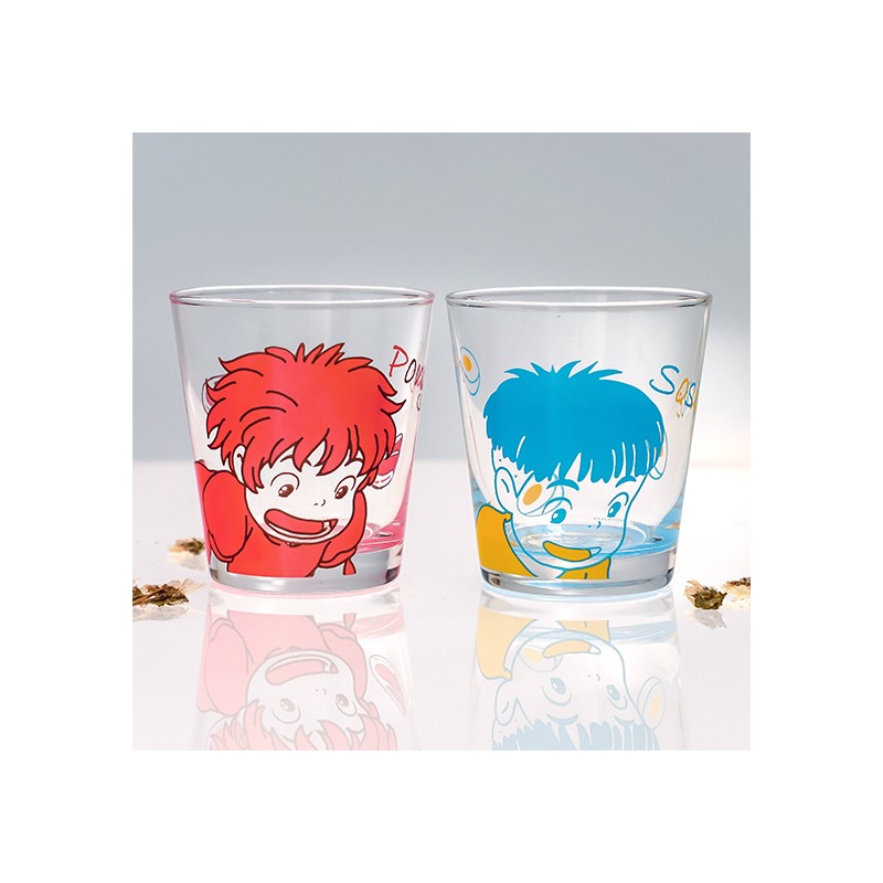 SET 2 VERRES PONYO & SOSUKE - PONYO SUR LA FALAISE