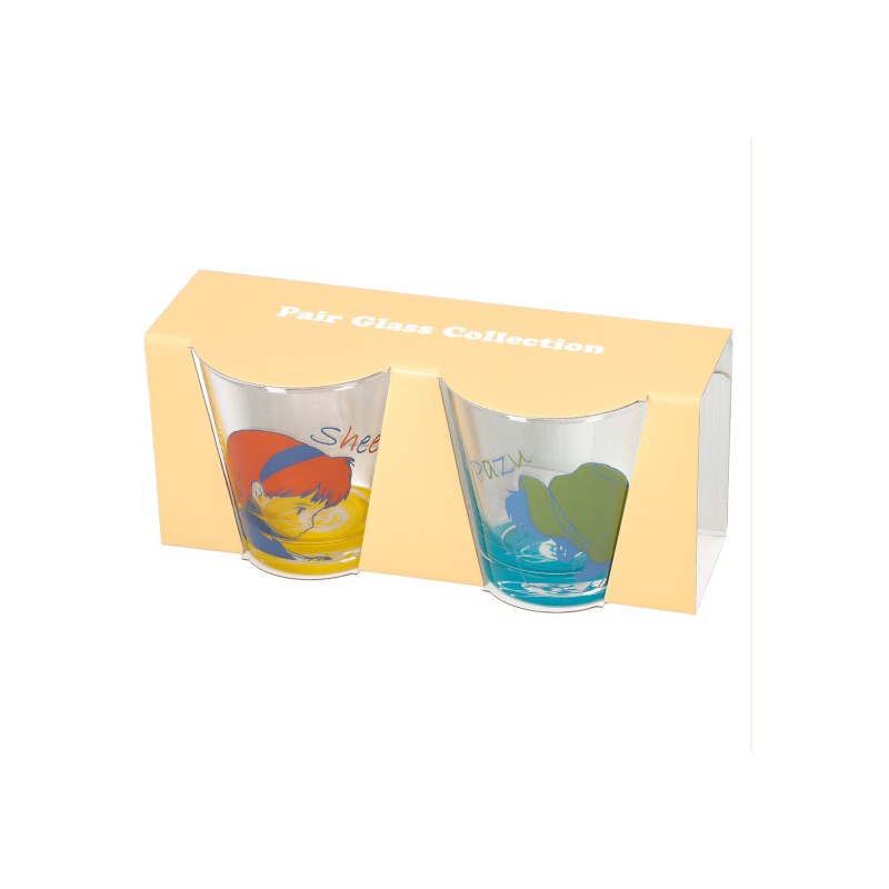 SET 2 VERRES SHEETA & PAZU - LE CHÂTEAU DANS LE CIEL