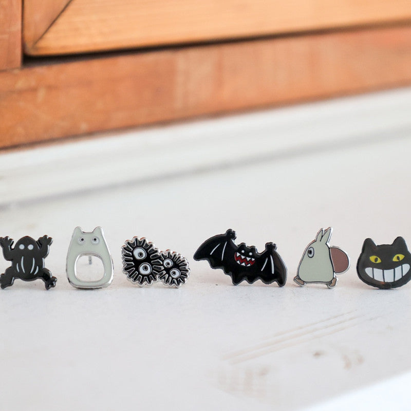 SET DE 6 BOUCLES D’OREILLES CLIP GÉNÉRIQUE TOTORO - MON VOISIN TOTORO