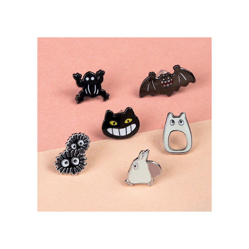 SET DE 6 BOUCLES D’OREILLES CLIP GÉNÉRIQUE TOTORO - MON VOISIN TOTORO