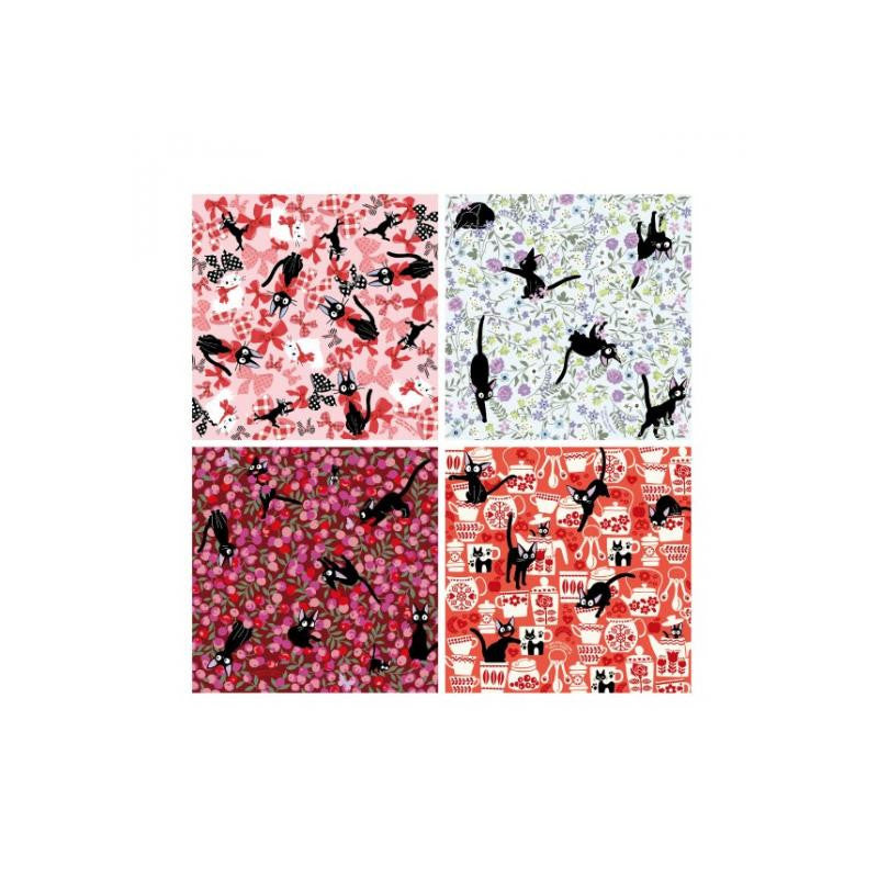 PAPIER CHIYOGAMI JIJI & FLEURS - KIKI LA PETITE SORCIÈRE