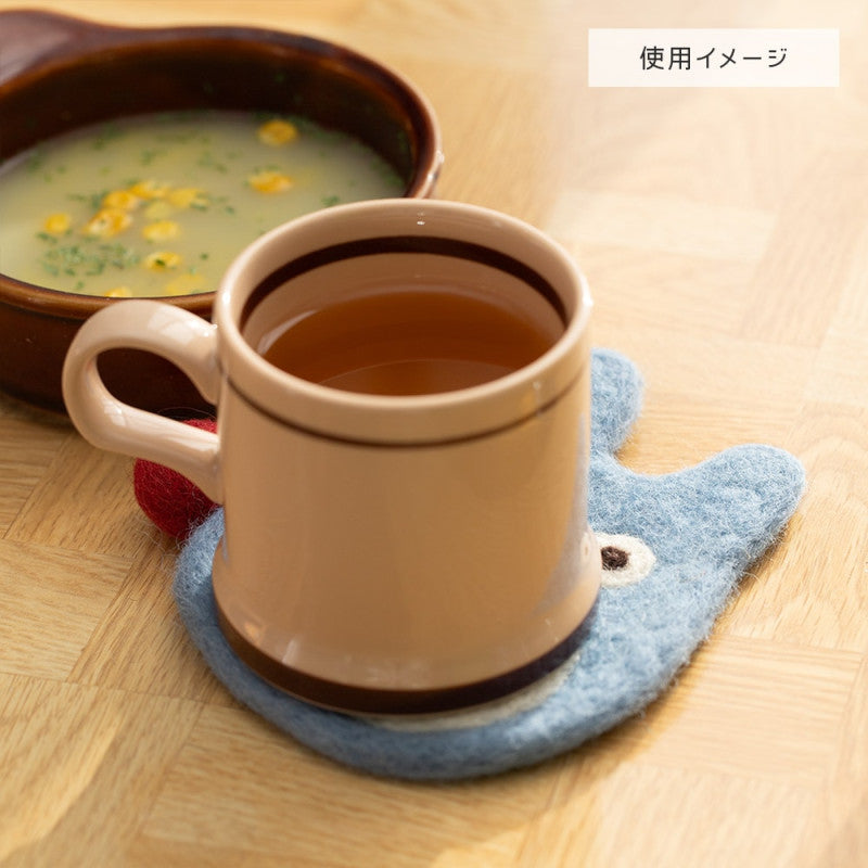 SOUS-VERRE FAIT MAIN EN LAINE TOTORO BLEU - MON VOISIN TOTORO