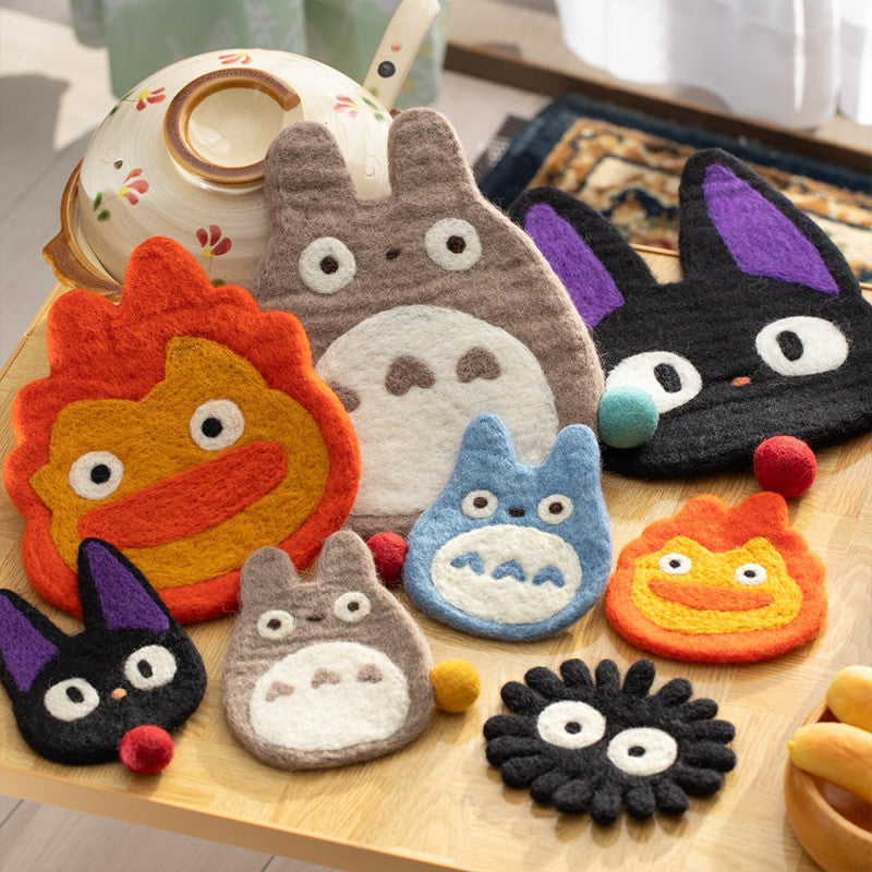 SOUS-VERRE FAIT MAIN EN LAINE TOTORO GRIS - MON VOISIN TOTORO