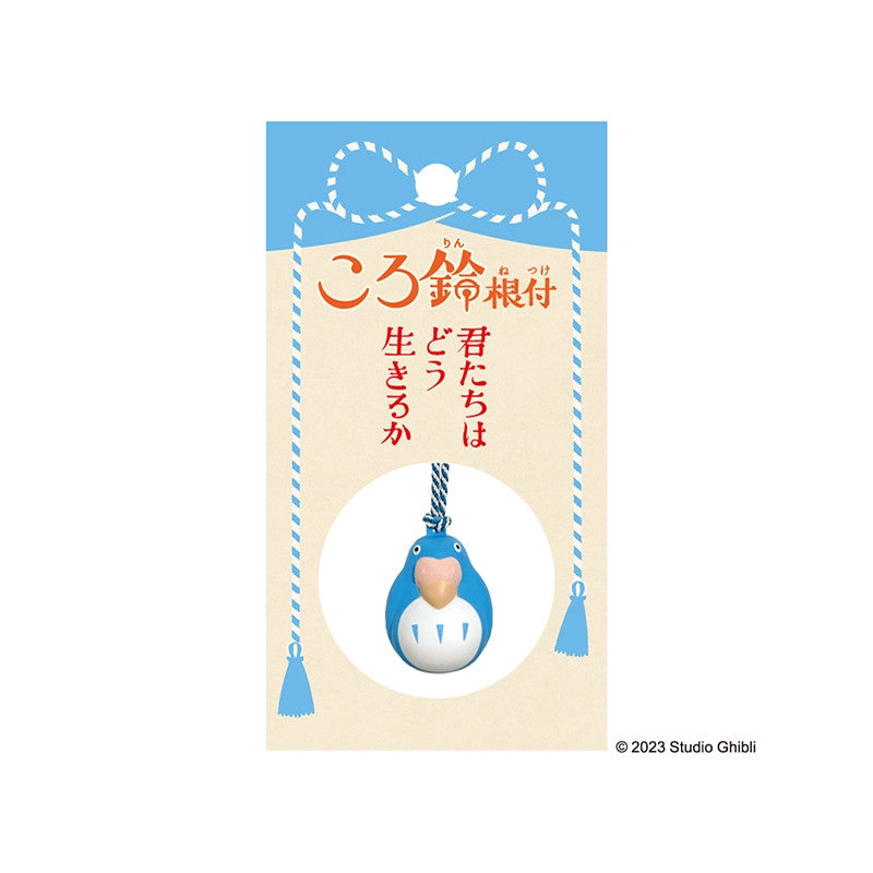 STRAP CLOCHETTE NETSUKE PERRUCHE BLEUE - LE GARÇON ET LE HÉRON