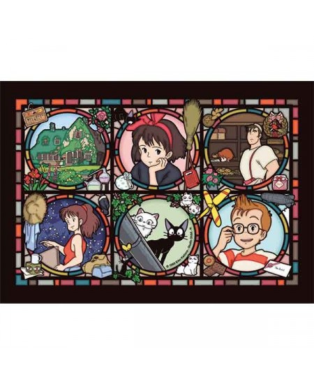 Ghibli - Kiki la petite sorcière - Puzzle effet vitrail La ville de Koriko 208pcs - flash vidéo