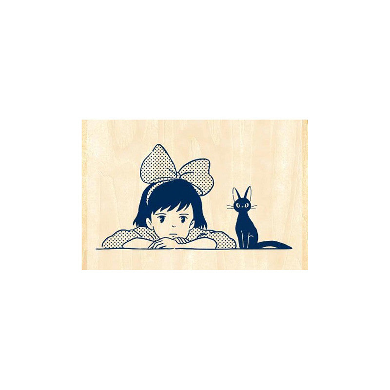 TAMPON EN BOIS KIKI & JIJI - KIKI LA PETITE SORCIÈRE