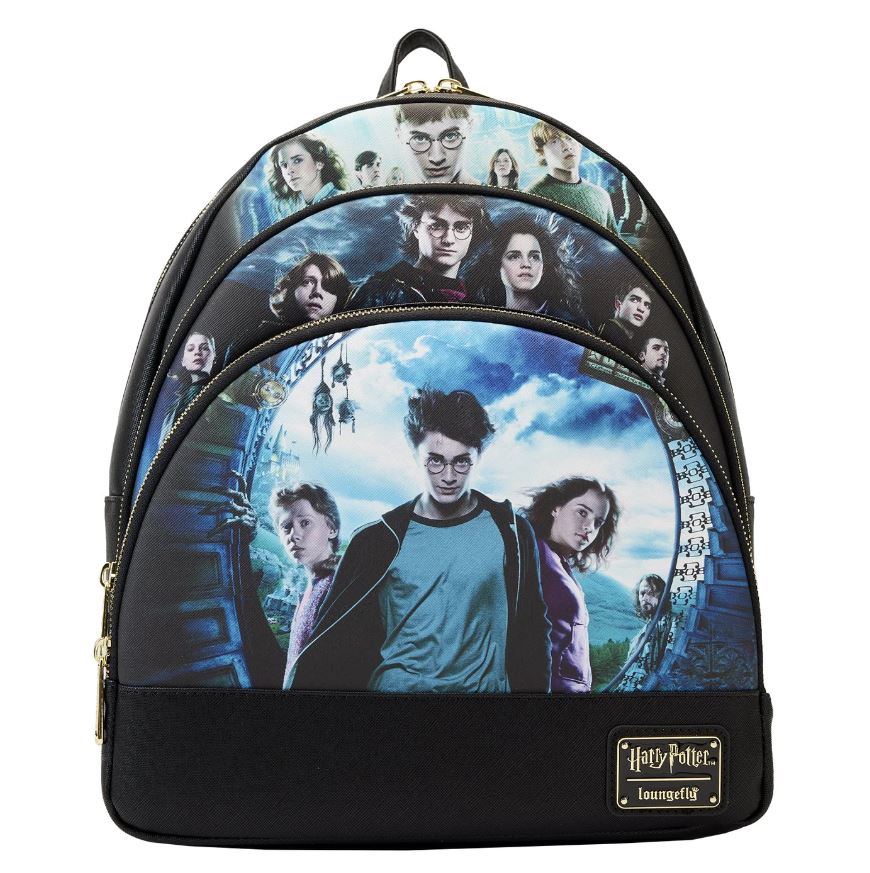Loungefly: Harry Potter - Harry Potter Trilogy Series 2 Triple Pocket Mini Backpack - flash vidéo
