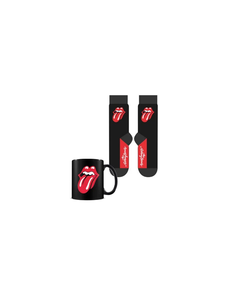 The Rolling Stones - Coffret cadeau avec tasse 315ml et paire de chaussette EU 41-45 "Lips"