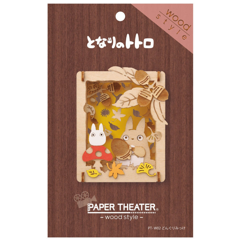 THÉÂTRE DE PAPIER STYLE BOIS TOTORO CHAMPIGNON - MON VOISIN TOTORO