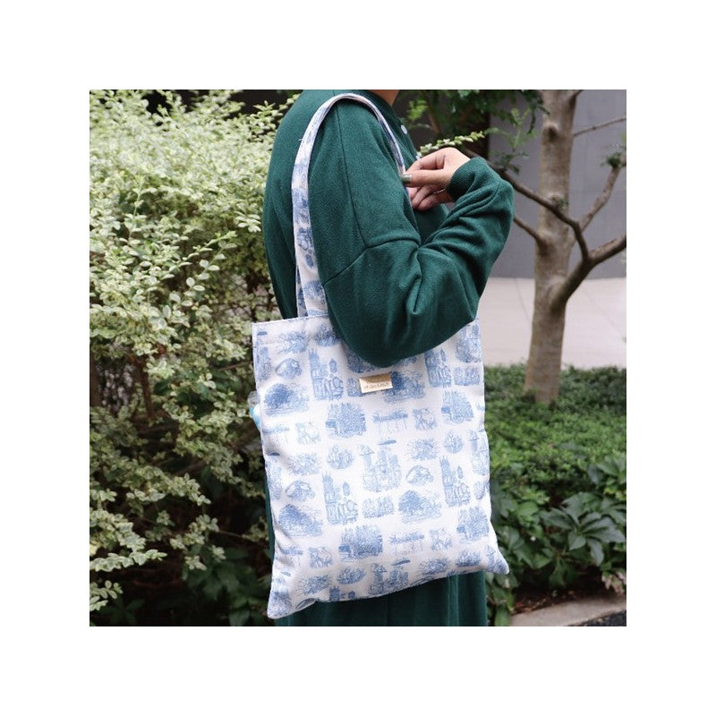 TOTE BAG BLEU NOSTALGIE - SI TU TENDS L'OREILLE