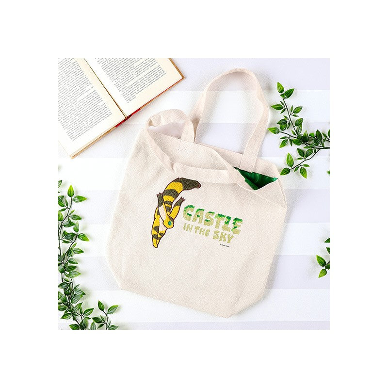 TOTE BAG BRODÉ LE MONDE SILENCIEUX - LE CHÂTEAU DANS LE CIEL
