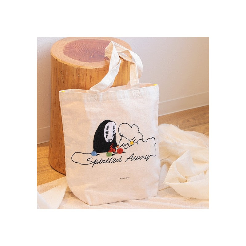 TOTE BAG BRODÉ NO FACE TRICOTANT - LE VOYAGE DE CHIHIRO