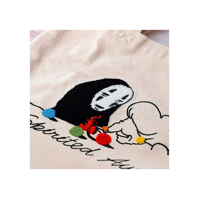 TOTE BAG BRODÉ NO FACE TRICOTANT - LE VOYAGE DE CHIHIRO