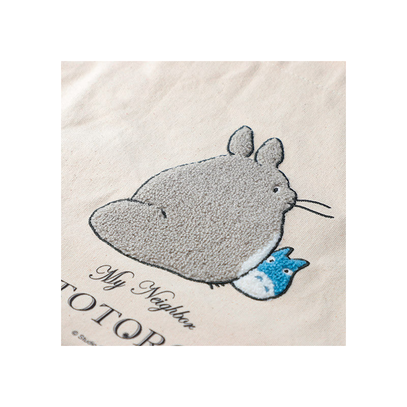 TOTE BAG BRODÉ TOTORO S'EN VA - MON VOISIN TOTORO