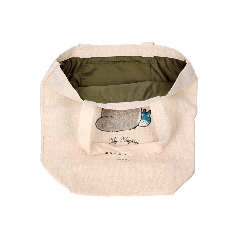TOTE BAG BRODÉ TOTORO S'EN VA - MON VOISIN TOTORO