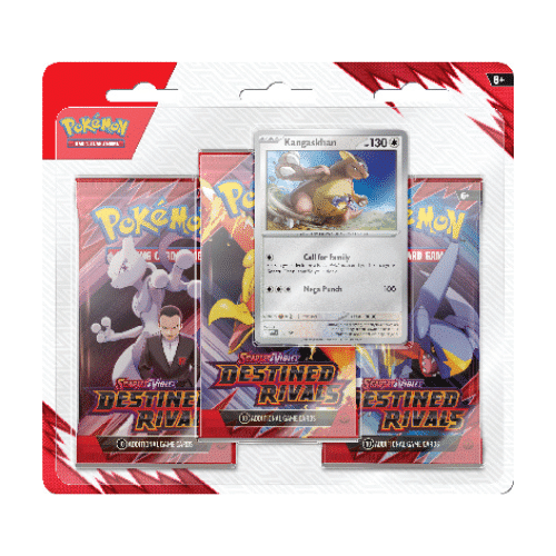 Pokémon JCC - Écarlate et Violet - Pack Blister de 3 Boosters EV10 Rivalités Destinées Kangourex ou Zéblitz (1 Booster aléatoire)