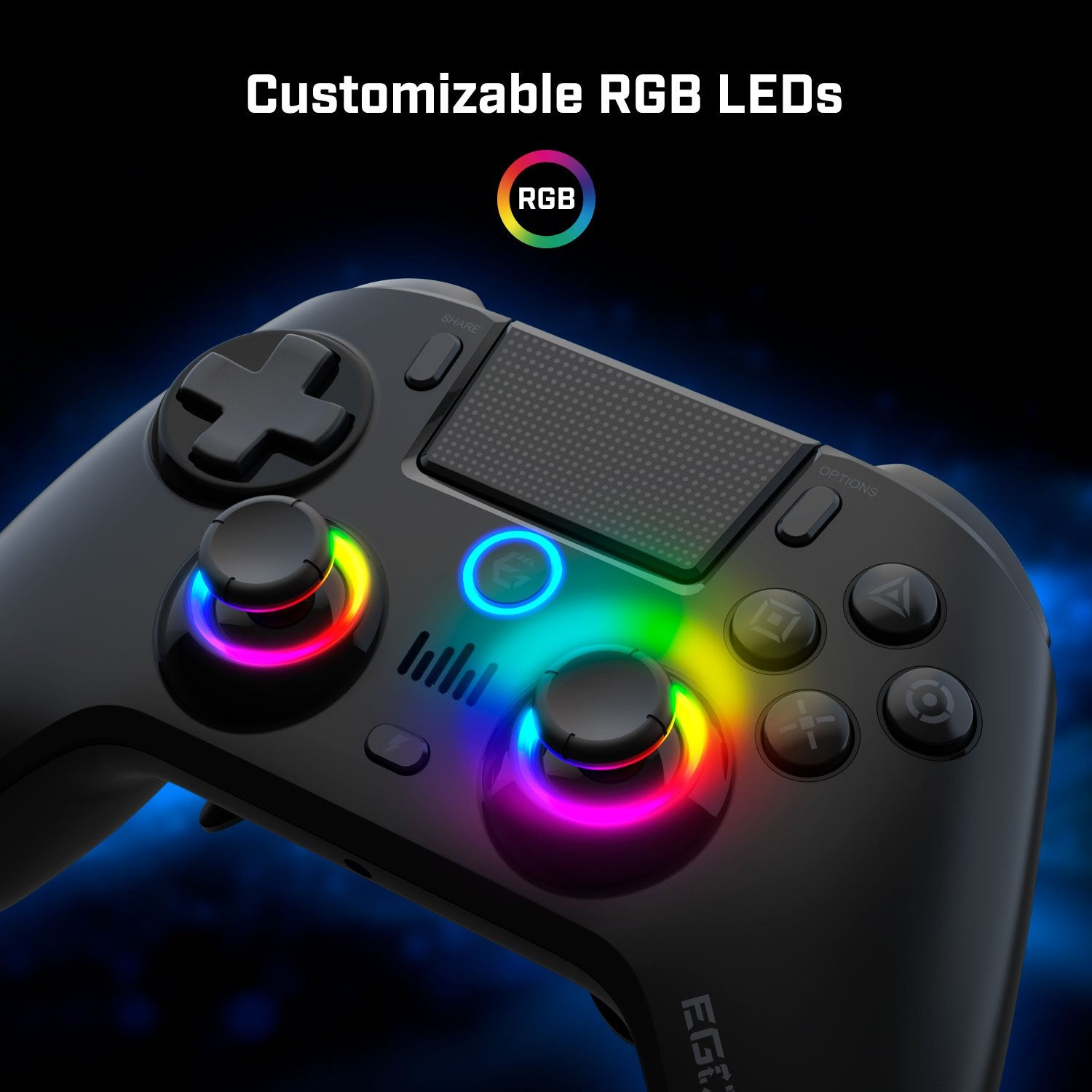 EgoGear - Manette sans fil Bluetooth SC15 Noire pour PS4, PS3 et PC - flash vidéo
