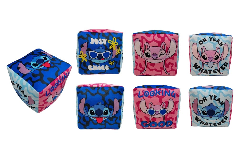 Disney - Lilo et Stitch - Coussin Cube Premium (25x25x25cm) - flash vidéo
