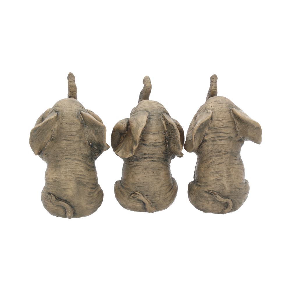Les trois éléphants sages - Figurines animalières de décoration 16cm - flash vidéo