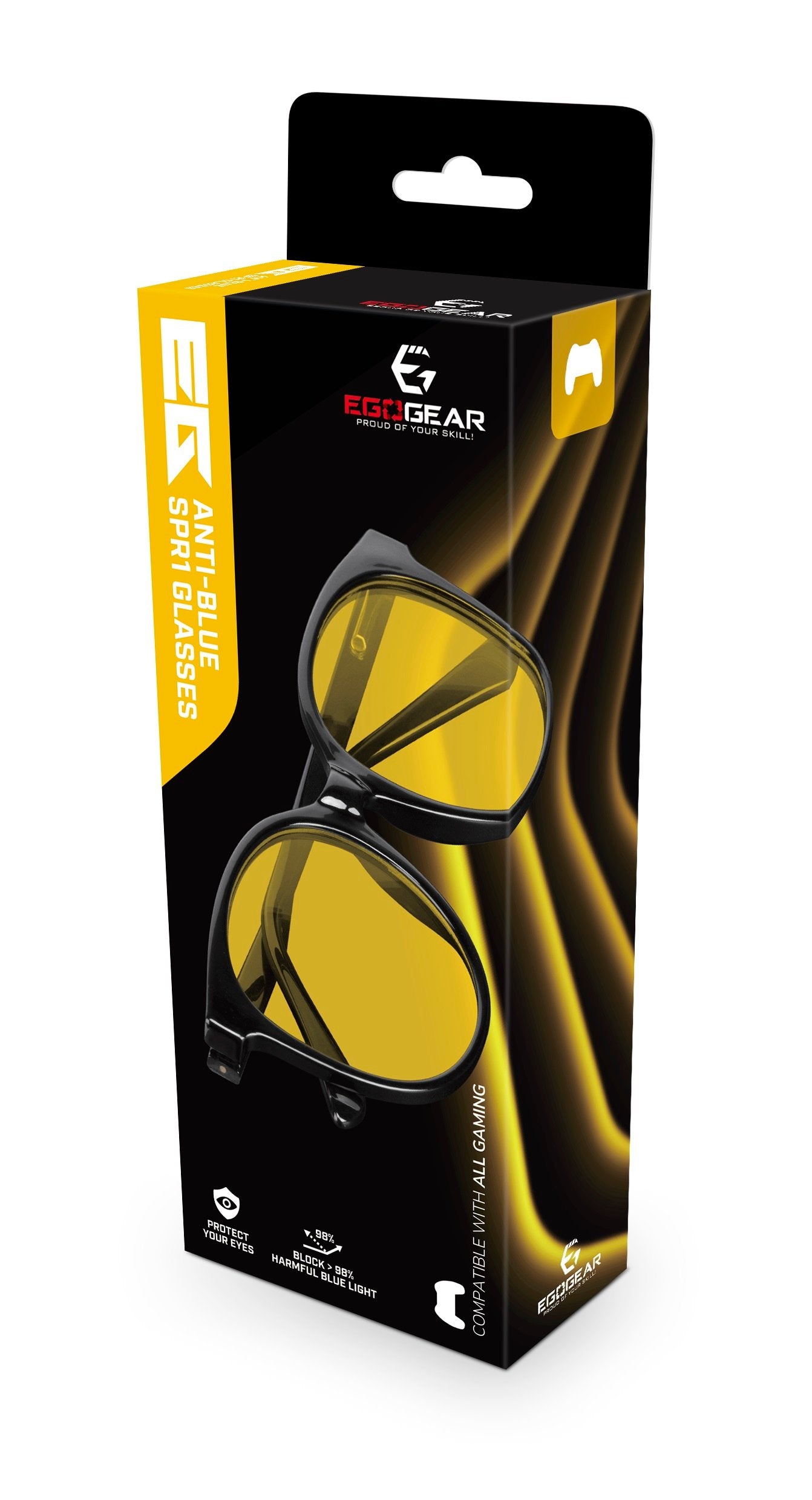 EgoGear - Lunettes anti-lumière bleue SPR1 Noire - flash vidéo