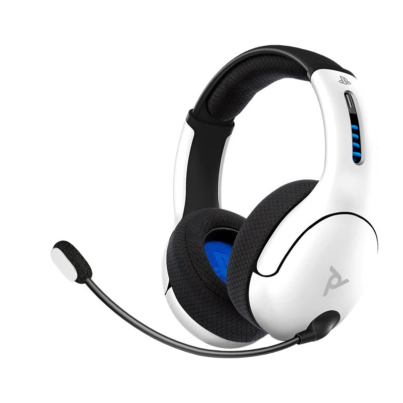PDP - Casque de jeu stéréo sans fil LVL50 Blanc pour PS5, PS4 & PC - flash vidéo