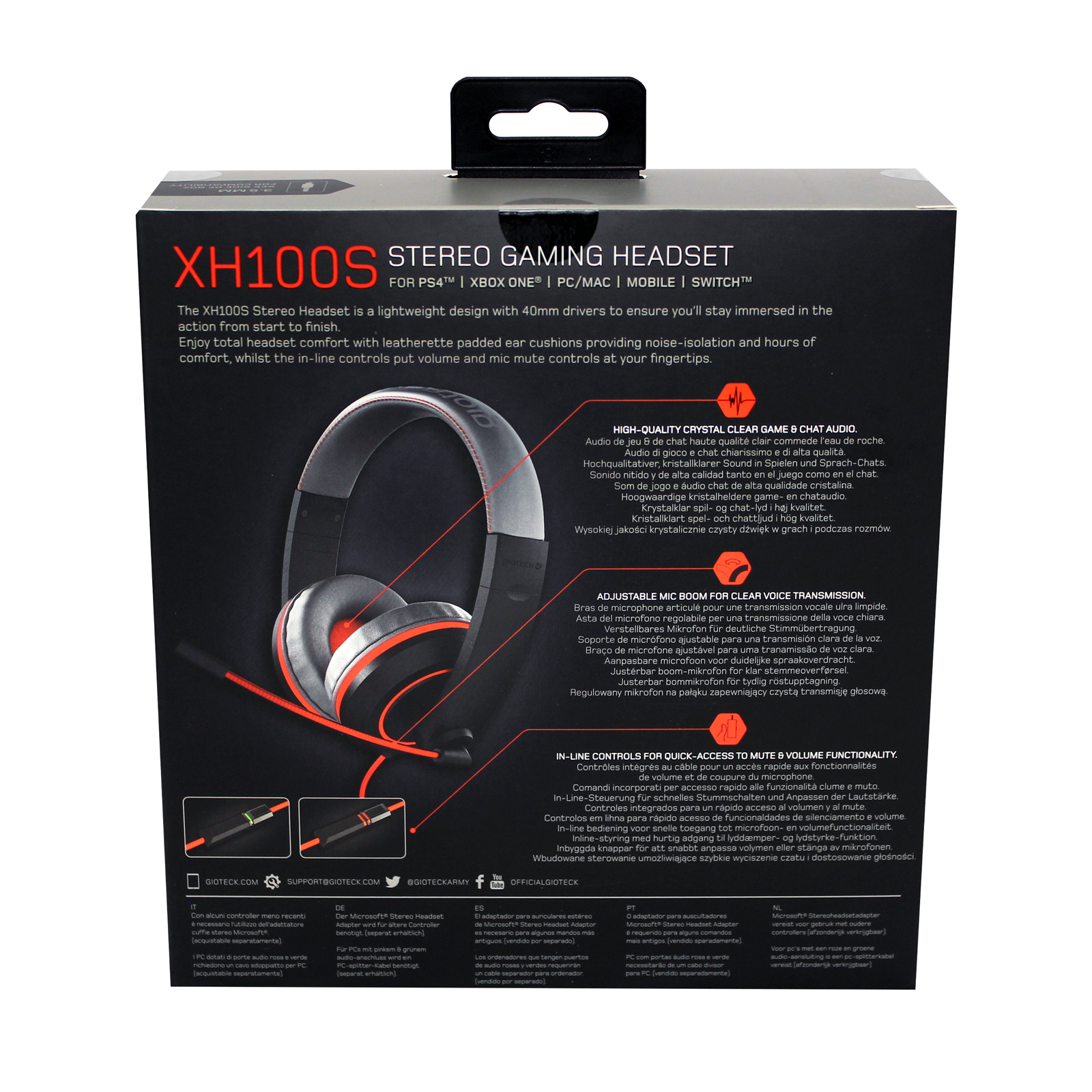 Gioteck - Casque de jeu stéréo XH100S pour PS5, PS4, Xbox Series, Xbox One, PC, Mac et Mobile - flash vidéo