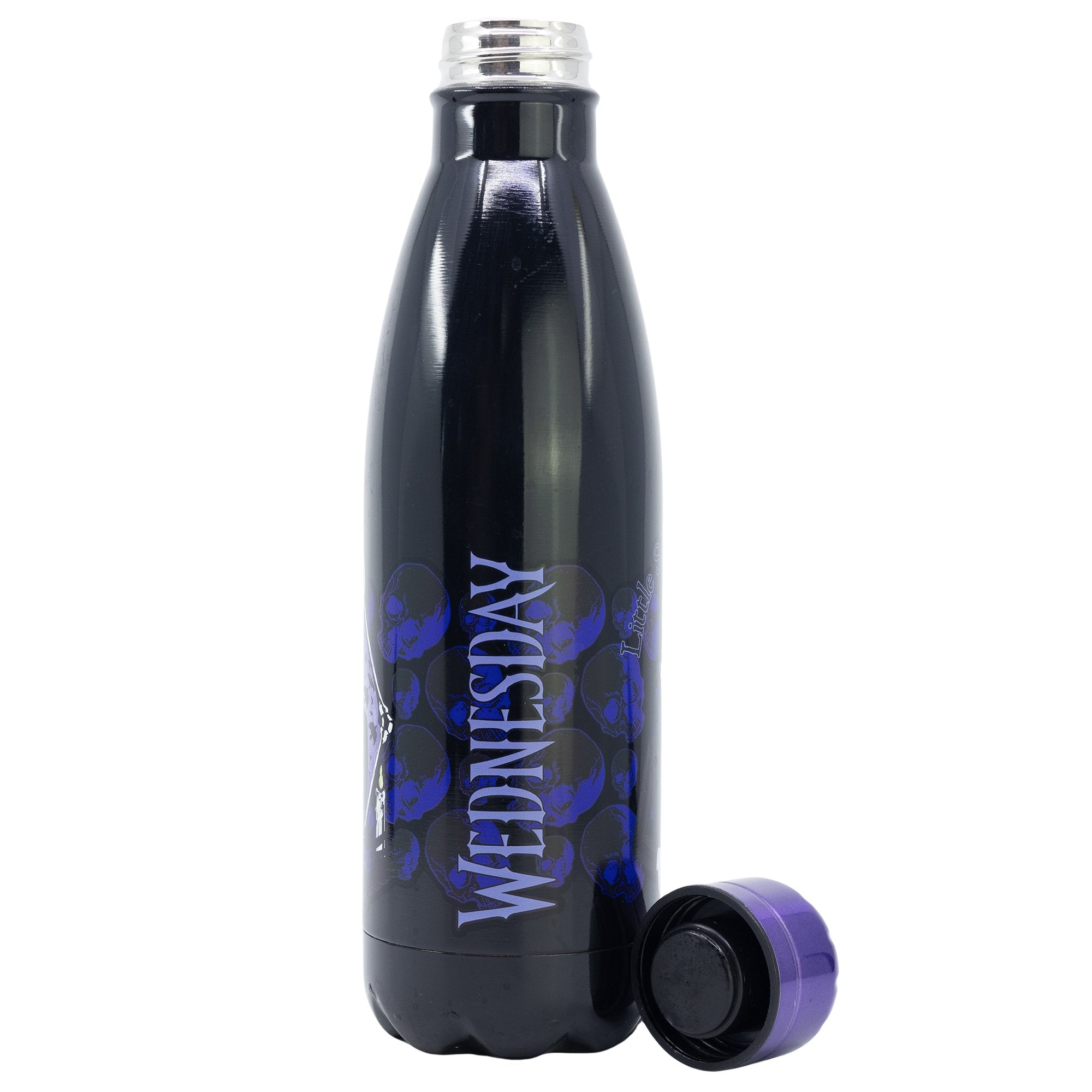 Mercredi - Bouteille d'eau en acier inoxydable Mercredi Addams - 780ml - flash vidéo