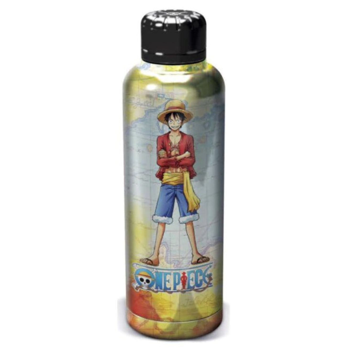 Stor Young Adult - One Piece - Bouteille Isotherme en Acier Inoxydable - Monkey D. Luffy - 515 ML - flash vidéo