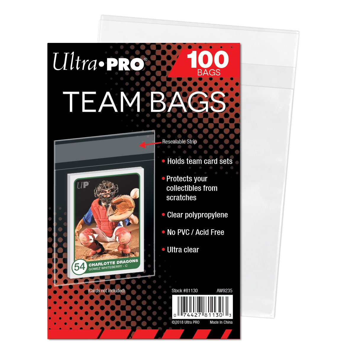 Ultra Pro - 100 Sacs refermables pour cartes (85 x 98 mm) - flash vidéo