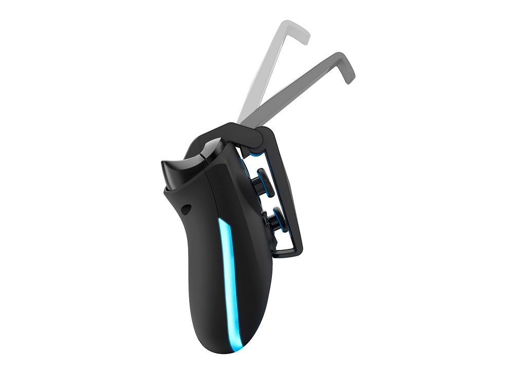 DragonShock - AURORA PLUS - Manette sans fil noire avec support téléphone pour PS3, PC, Android et IOS - flash vidéo