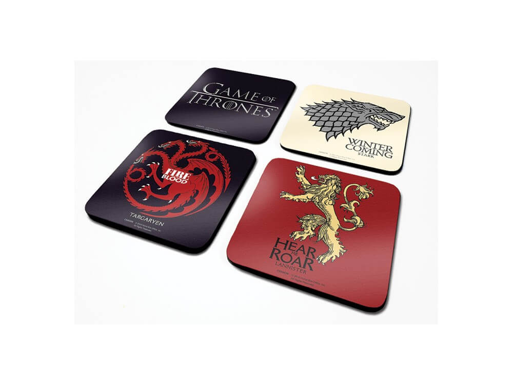 Game of Thrones - Set de 4 Sous-Verres - flash vidéo
