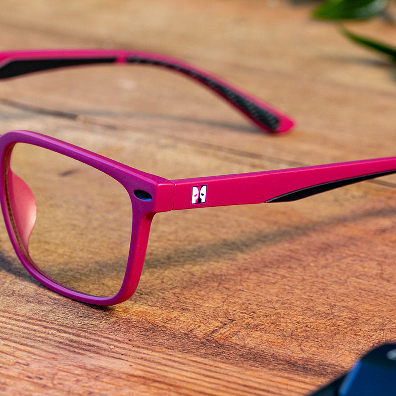 Numskull eSports - Lunettes gaming anti-lumière bleue pour enfants rose - flash vidéo