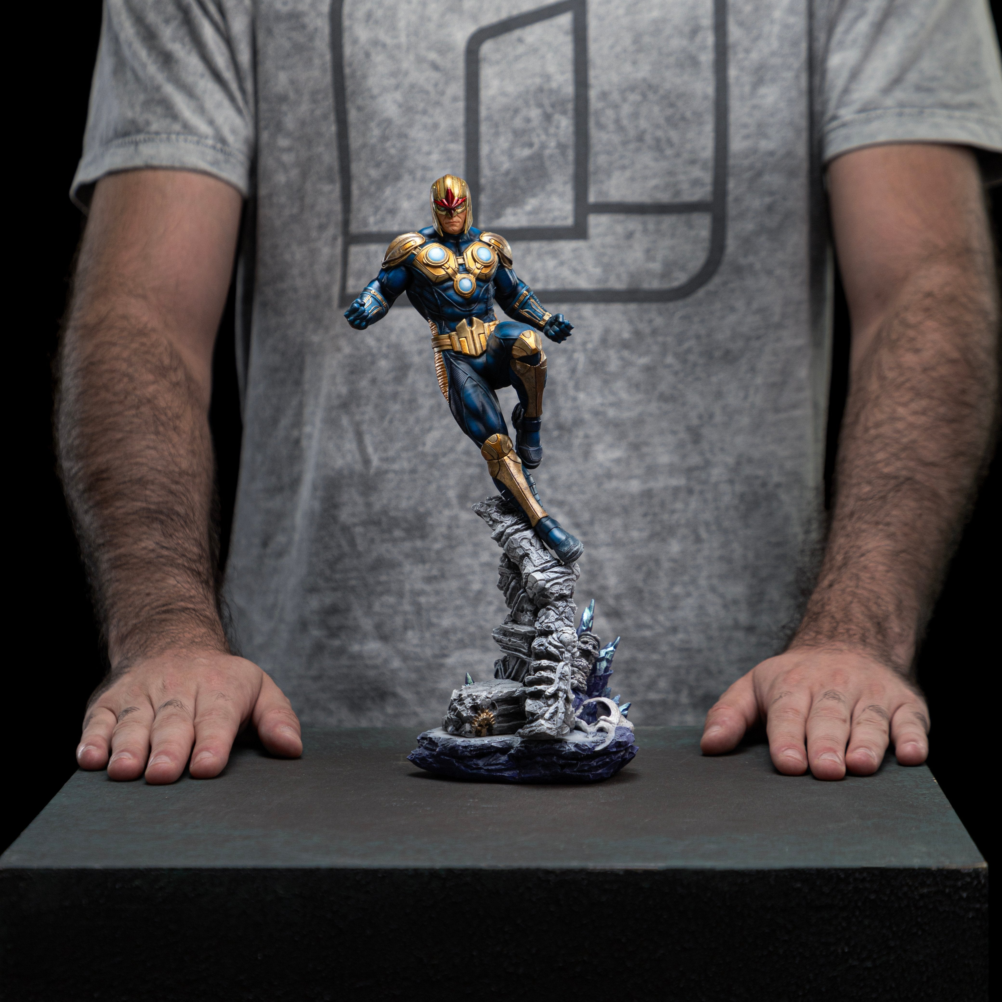 Iron Studios - Art Scale 1/10 - Marvel - Nova Statue 31.5cm - flash vidéo