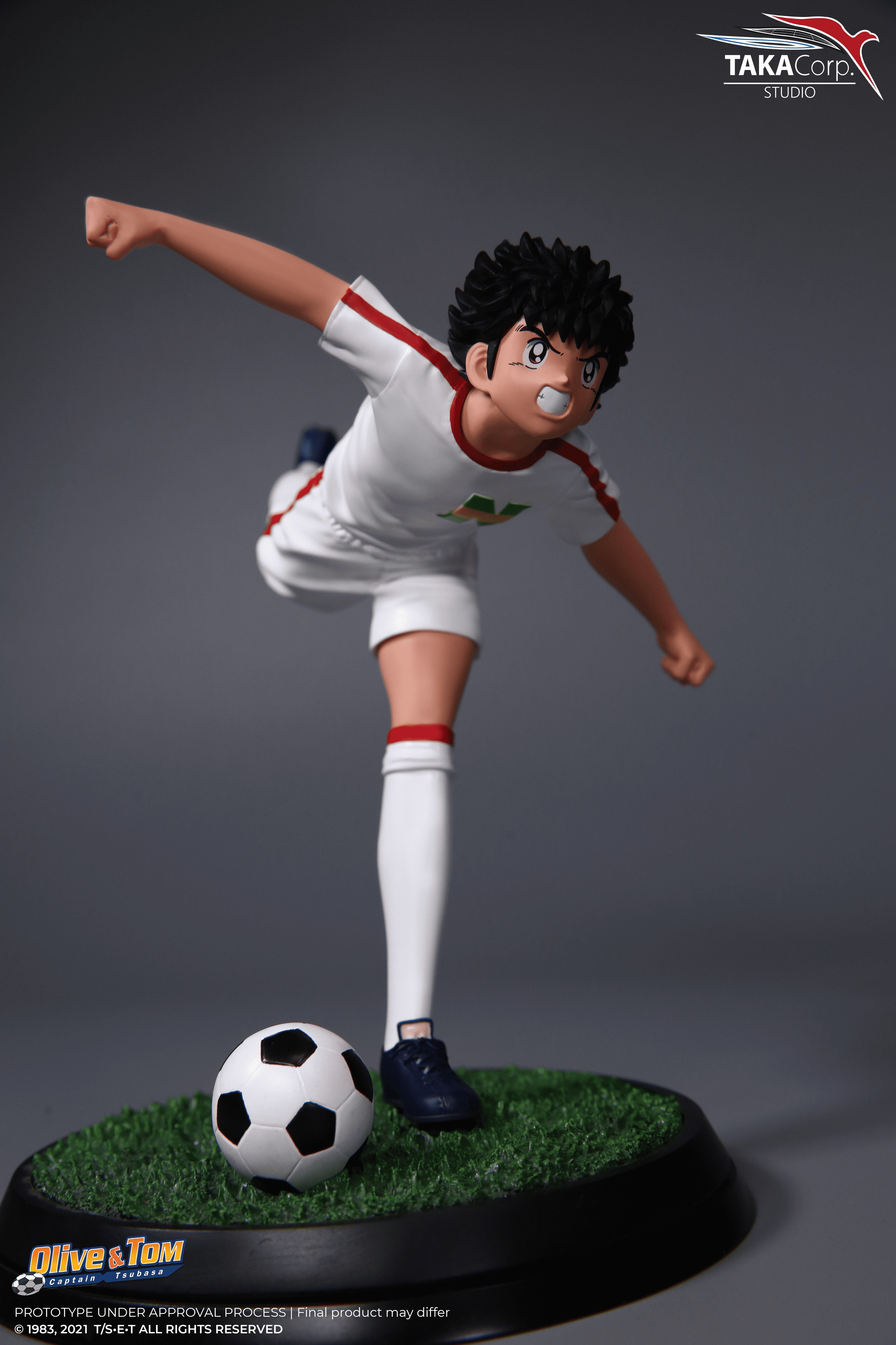 Plastoy - Olive et Tom (Captain Tsubasa) - Olivier Atton (Tsubasa Ozora) Statue 18.5cm - flash vidéo