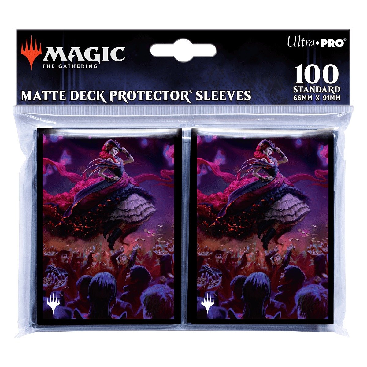 Ultra Pro - Magic: The Gathering - Outlaws of Thunder Junction - Sachet de 100 protèges cartes standard - Olivia, l'opulente hors-la-loi (63 x 89 mm) - flash vidéo