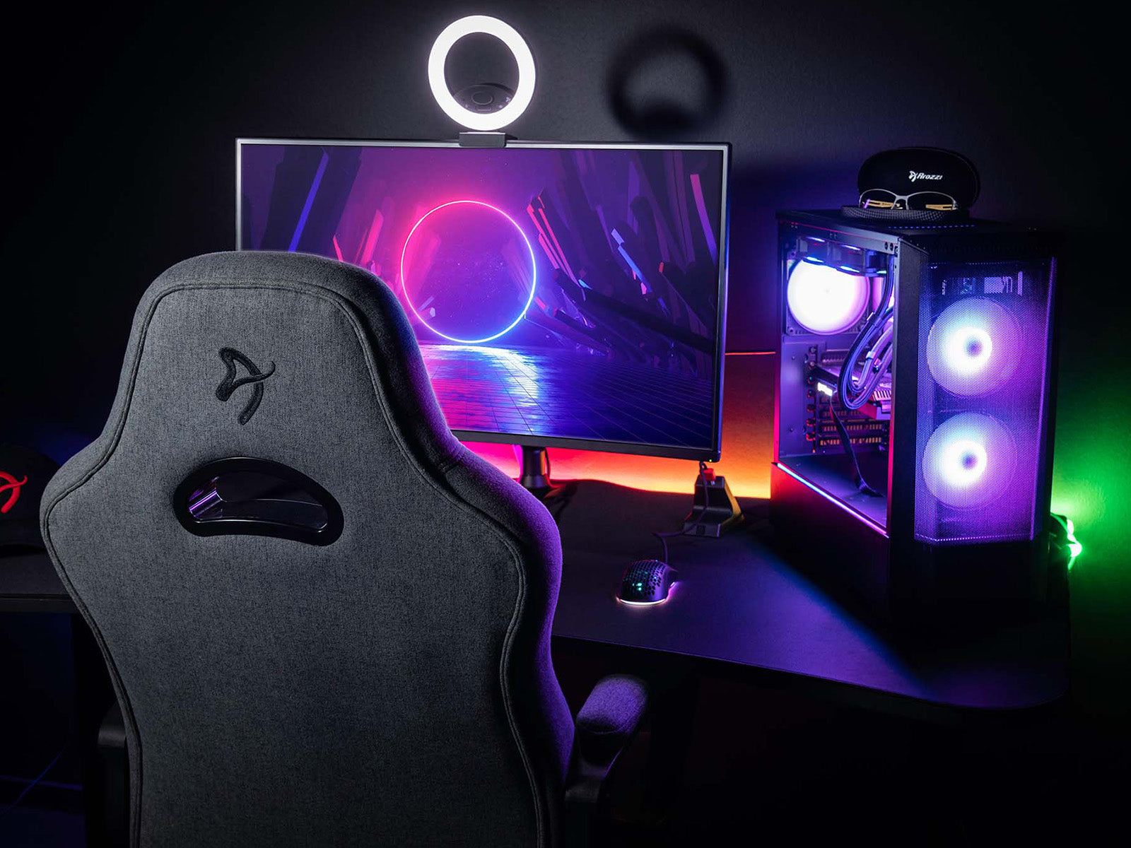 Arozzi Enzo - Chaise Gaming en tissu tissé - Noir - flash vidéo