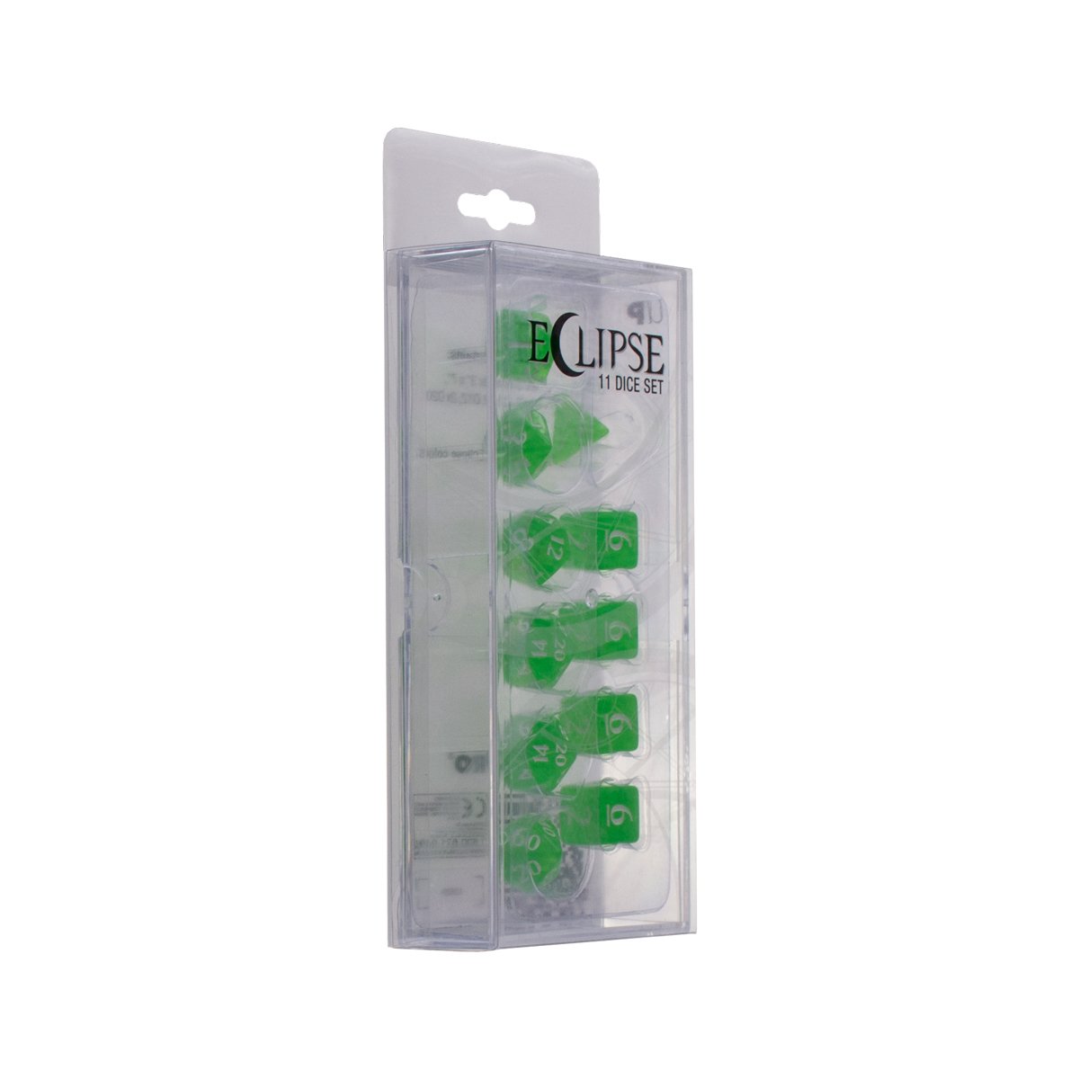 Ultra Pro - Eclipse 11 - Set de dés en acrylique : Vert citron - flash vidéo