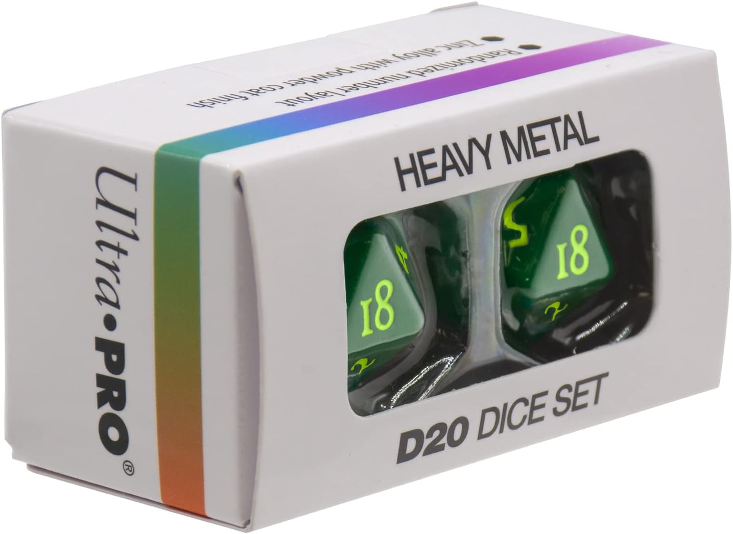 Ultra Pro - Vivid Heavy Metal D20 : Vert - flash vidéo