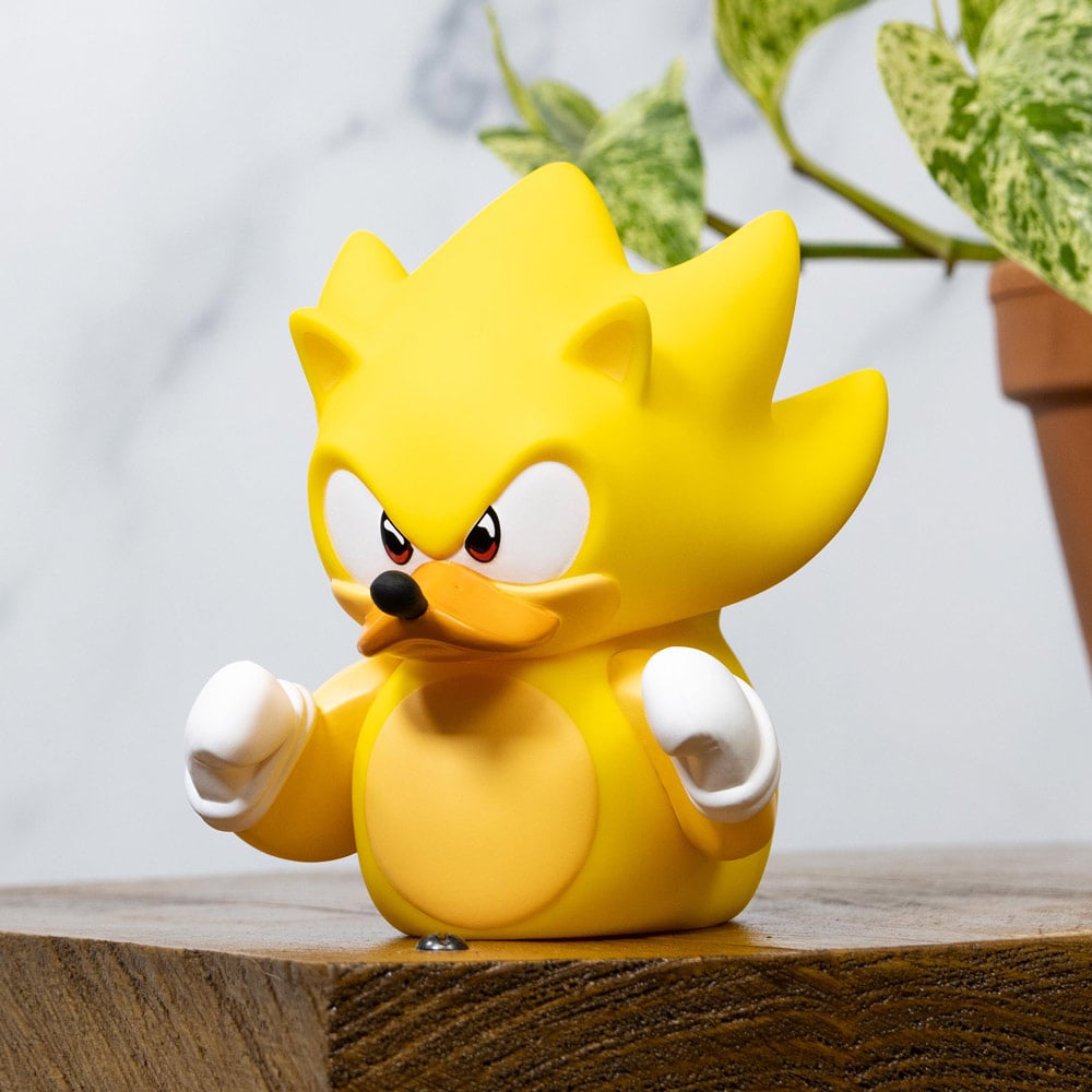 Numskull - Best of TUBBZ Boîte Canard de bain - Sonic le Hérisson - Super Sonic - 9cm - flash vidéo
