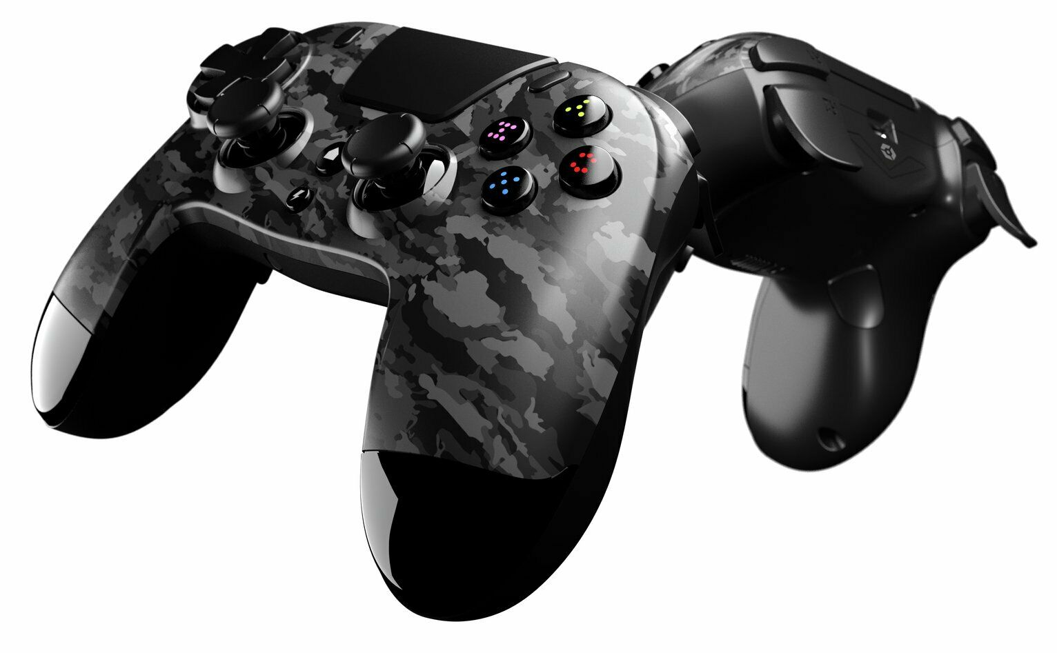 Gioteck - Manette sans fil premium bluetooth VX4 Camo Gris Foncé pour PS4 et PC - flash vidéo